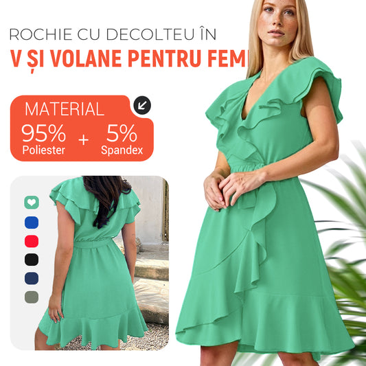 🔥Rochie elegantă pentru femei cu volane