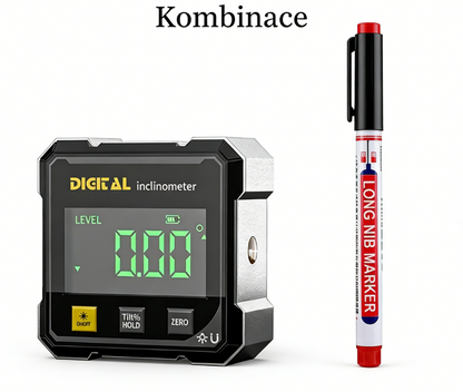 📐4 stranný magnetický digitální úhloměr s laserem