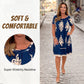 👗Tavaszi/nyári forró eladó - Retro nyomtatott kerek nyakú ruha