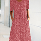 💖Rochie florală cu gât rotund