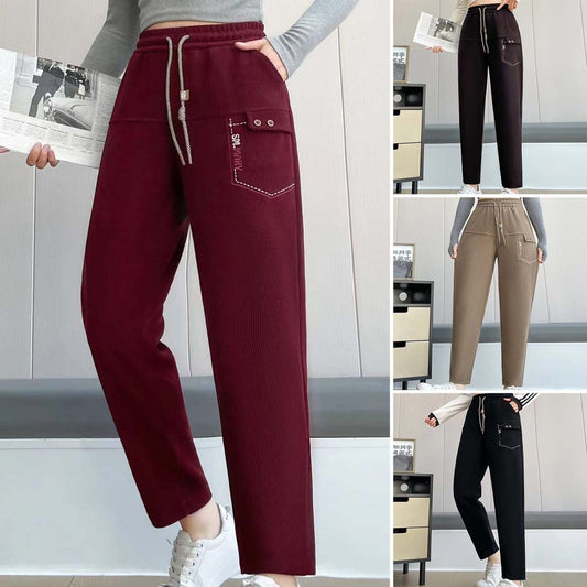 👖Pantaloni casual cu talie înaltă și picior drept