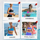 🌼 Třídílné sportovní bikiny z nylonu s barevnými bloky👙🌈