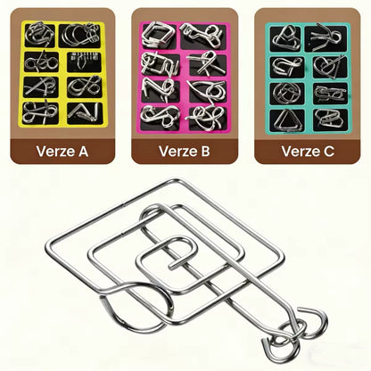 🧠 Vzdělávací intelektuální hračky IQ Toys, kovové hlavolamy Brain teaser