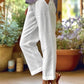 【M-4XL】👖Pantaloni cu picior drept din bumbac de in