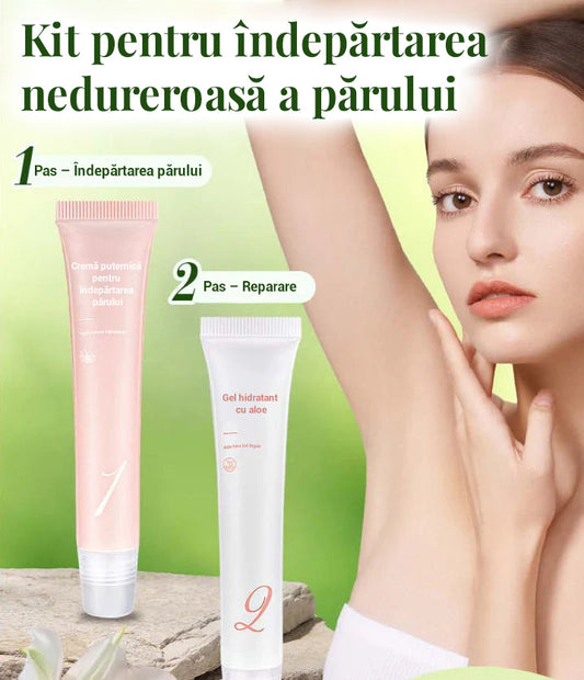 🤩 Set de cremă de îndepărtare a părului pentru femei