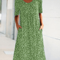 💖Rochie florală cu gât rotund