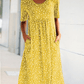 💖Rochie florală cu gât rotund