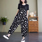 🔥Casual Loose Jumpsuit with Pockets & Solid Color T-Shirt Two-Piece Set