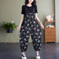 🔥Casual Loose Jumpsuit with Pockets & Solid Color T-Shirt Two-Piece Set