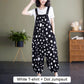 🔥Casual Loose Jumpsuit with Pockets & Solid Color T-Shirt Two-Piece Set