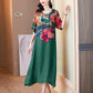 Rochie elegantă pentru femei de dimensiuni mari cu imprimeu floral
