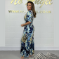 💟Moda de vară pentru femei Plus Dimensiune Leaf Print Jumpsuit🍃