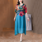 Femeii Elegant florale Plus Dimensiune rochii