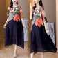 Femeii Elegant florale Plus Dimensiune rochii