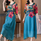 Femeii Elegant florale Plus Dimensiune rochii