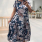 🌸Mare dimensiune primăvară și vară moda florale rochie lungă