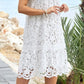 💃Rochie florală albă cu decupaj elegant - Mărime mare