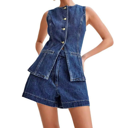 💕Ladies Casual Denim Set din două piese