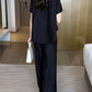 💝Elegant culoare solidă vrac Top două piese Set✨