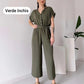 💖Femeii V-Neck cu mânecă scurtă Casual Jumpsuit