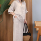 ☀️Seturi fierbinți de vară✨Set de două piese casual din in și bumbac pentru femei