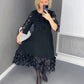 👗Rochie florală cu mânecă lungă