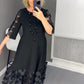 👗Rochie florală cu mânecă lungă