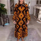 💖Rochie cu mânecă lungă tipărită Casual Bohemian pentru femei