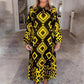 💖Rochie cu mânecă lungă tipărită Casual Bohemian pentru femei