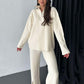 Set din două piese pentru femei Comfort Ribbed Knit Slit