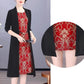 Femei Elegant Splicing falsă două piese rochii👗