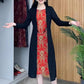 Femei Elegant Splicing falsă două piese rochii👗
