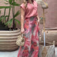 Femeii Elegant Casual Lapel V-Neck Top și fustă Două piese Set