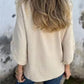 Top jacquard pentru femei cu decolteu rotund