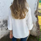 Top jacquard pentru femei cu decolteu rotund