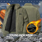 Bărbați Casual termică căptușită Corduroy Zipper Jacket cu Stand guler