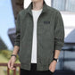 Bărbați Casual termică căptușită Corduroy Zipper Jacket cu Stand guler