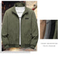 Bărbați Casual termică căptușită Corduroy Zipper Jacket cu Stand guler