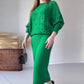 💖Set tricot Openwork cu mânecă lungă și rochie fără mâneci