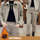🎁 Jachetă și pantaloni de costum vintage de iarnă pentru femei