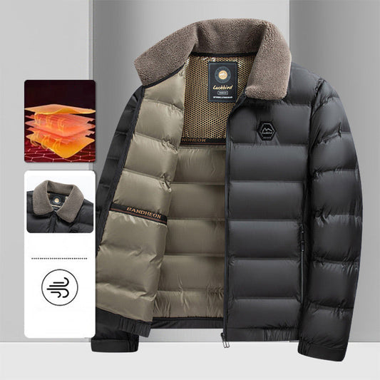 ❄️Fall/Winter Offer🔥Men's Warm Waterproof Lapel Cotton Padded Jacket