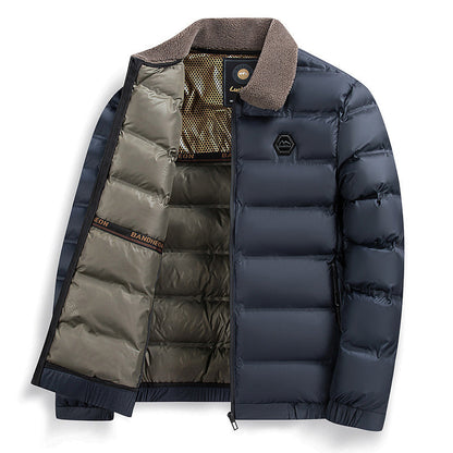 ❄️Fall/Winter Offer🔥Men's Warm Waterproof Lapel Cotton Padded Jacket