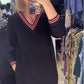 Women's Casual Knitted V-Neck Dress