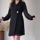 📦Livrare gratuită📦👗Rochie Define pentru femei cu talie plisată și guler evazat