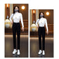 Pantaloni călduroși tridimensionali cropped cu buzunare pentru femei