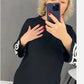 📦Livrare gratuită📦Rochie cu mânecă lungă cu model abstract