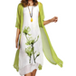 🌸Rochie costum pentru femei din două piese cu imprimeu floral