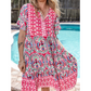 Rochie cu decolteu în V în stil Boho Resort