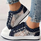 Femei Casual Flat rotund Toe Lace Up Low Top Pantofi