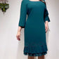 💝Rochie elegantă cu decolteu rotund și tiv cu volane